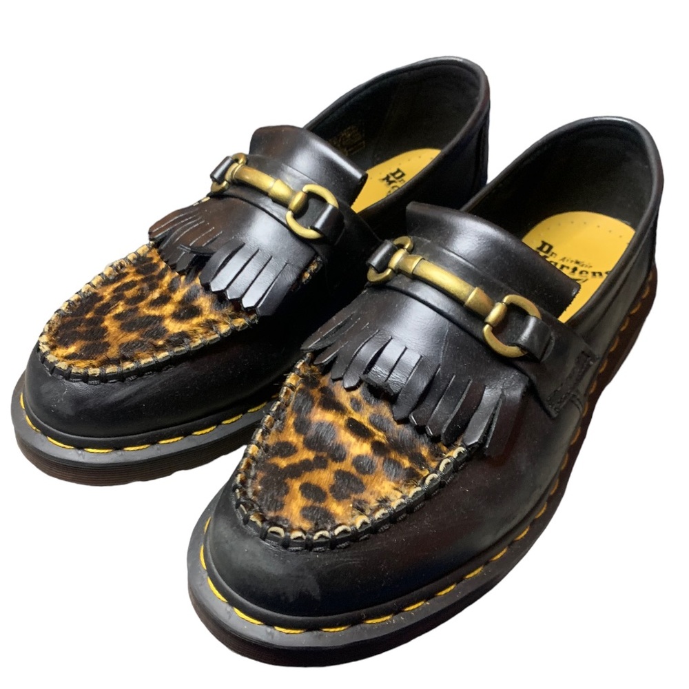 Dr. Martens Black and Leopard Loafers - Picture 5 of 14